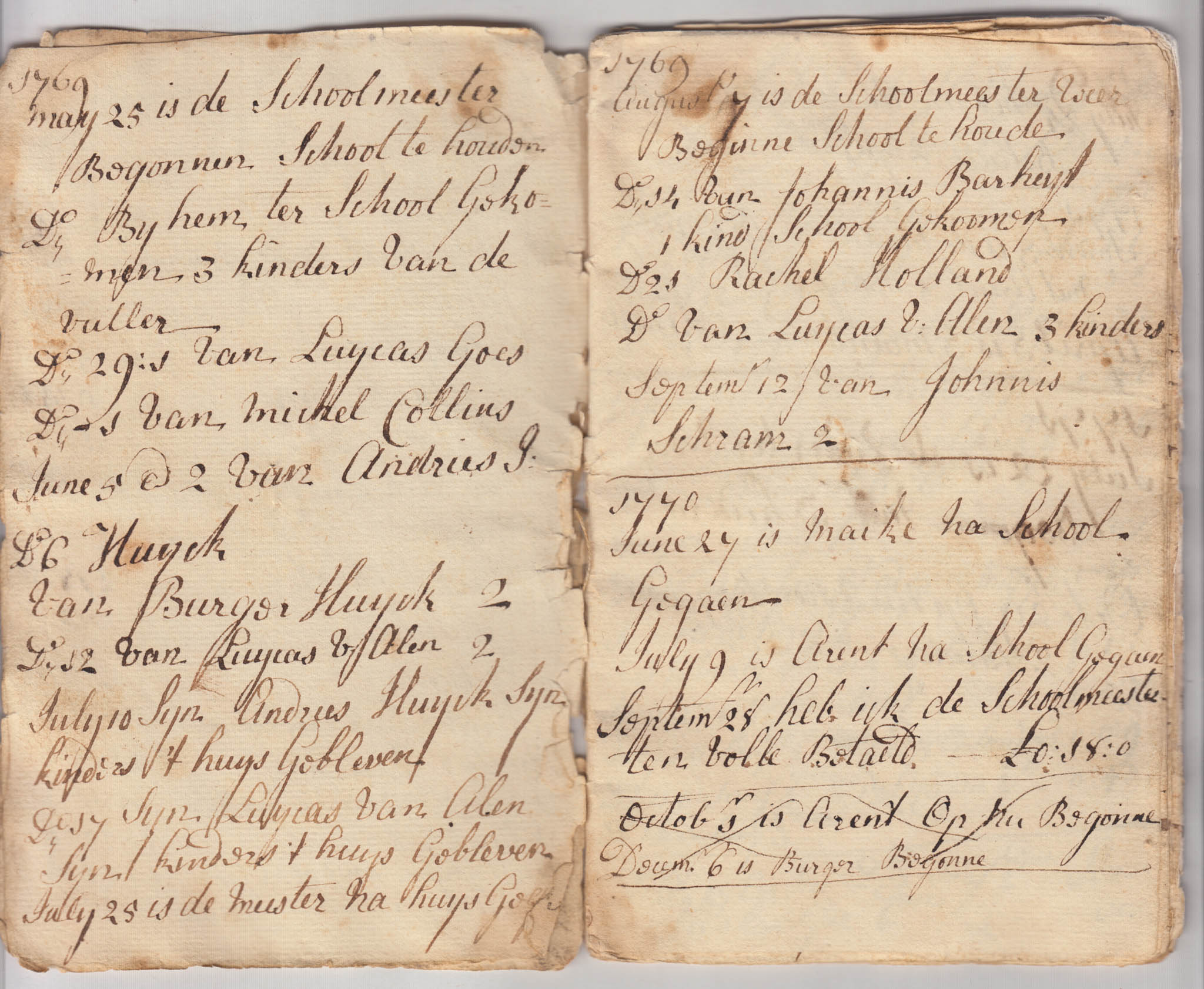 BH024 1769-1775, Account Book of Elizabeth Huyck, 30 Pages